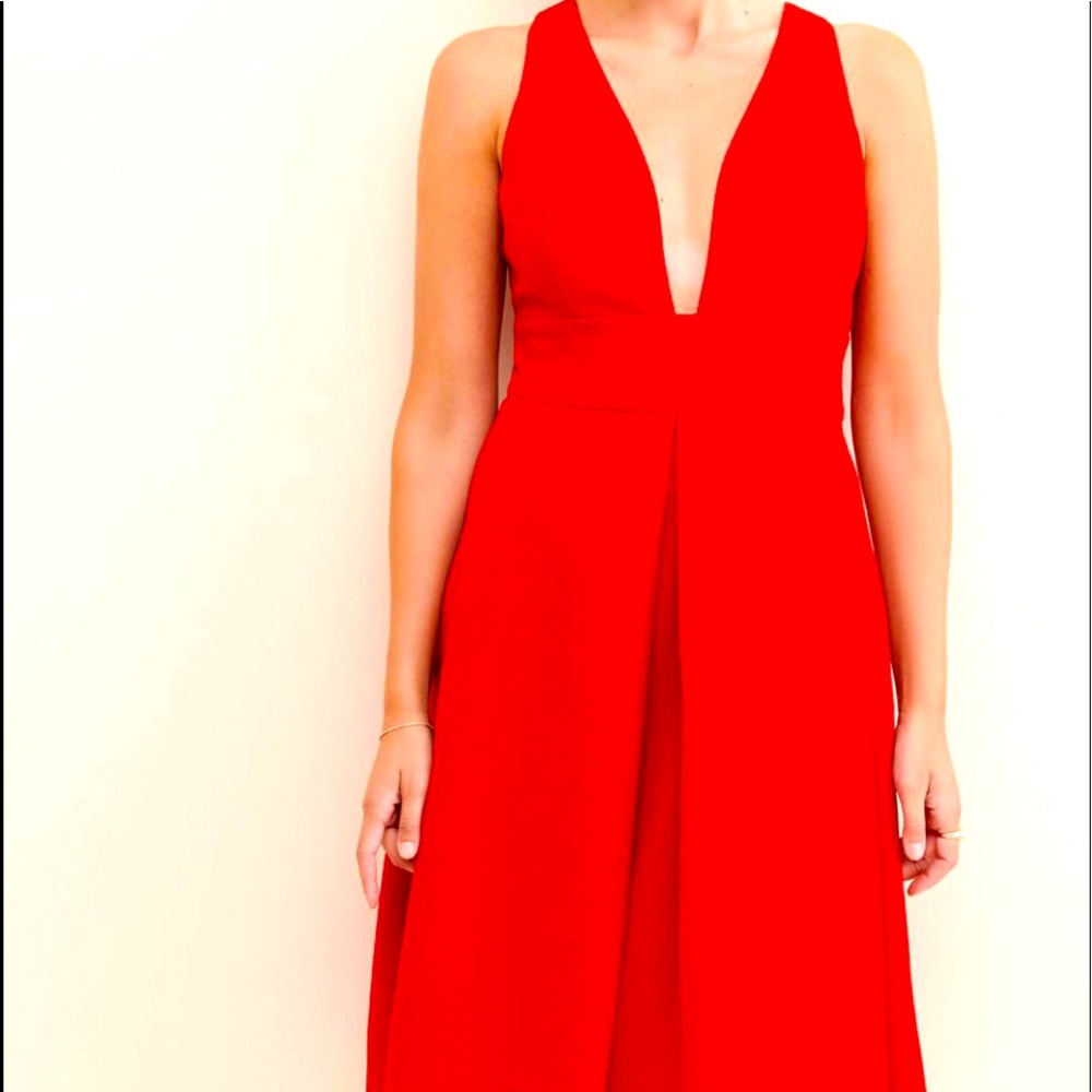 HARLYN Red Lip Dress